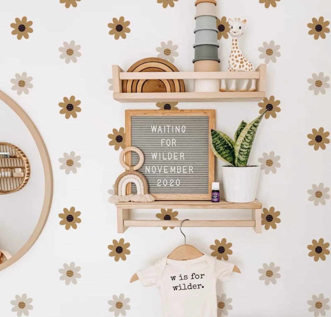 Daisies (Earthy colors) Wall Stickers